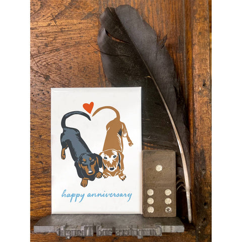 RHA-48 Two Dachshunds - Happy Anniversary