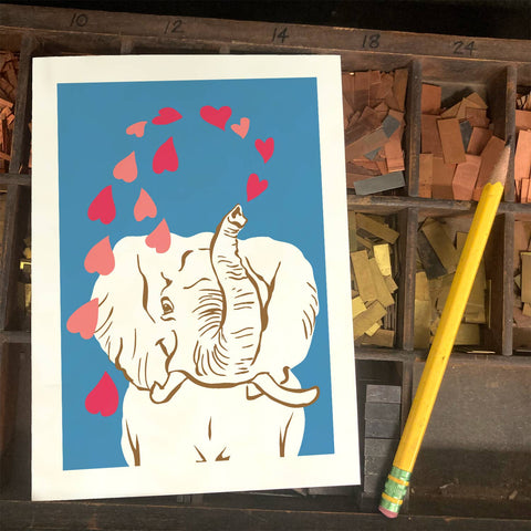 RLO-160 Elephant with Hearts