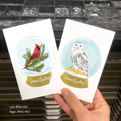 RHO-9111 Cardinal in Snowglobe - Season's Greetings