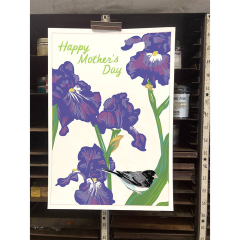 RMD-187 Junco & Iris - Mother's Day