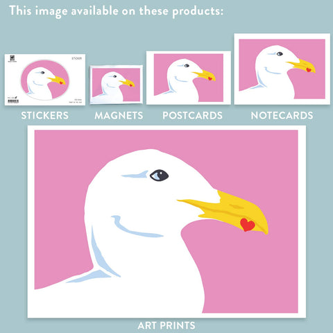 RLO-116 Seagull with Hearts