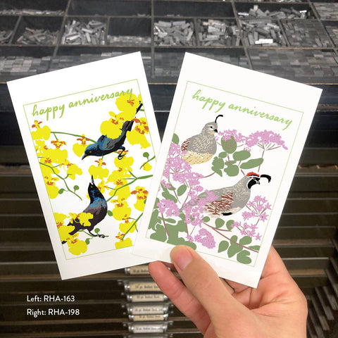 RHA-163 Grackles and Orchids - Happy Anniversary
