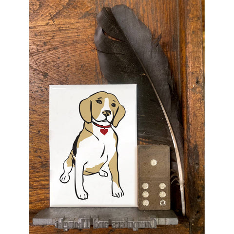 RLO-50 Beagle with Heart Collar
