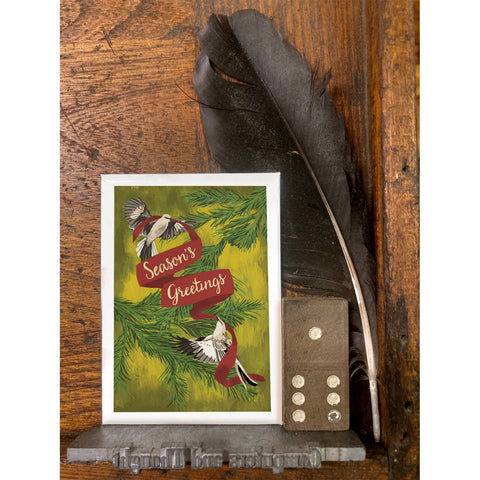 RHO-9108 Mockingbirds and Banner - Season's Greetings