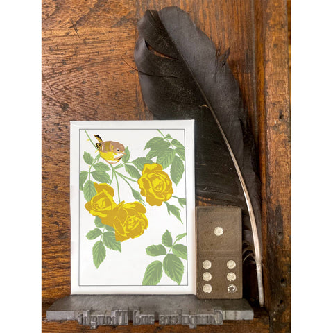 RBI-105 Vireo & Yellow Roses
