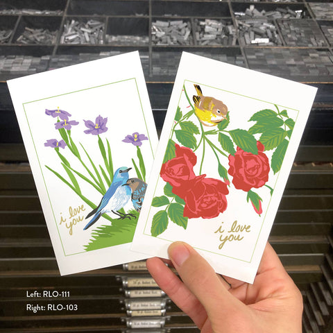 RLO-111 Bluebirds & Blue-Eyed Grass - I Love You