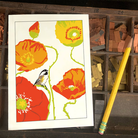 RBI-01 Chickadee & Poppies