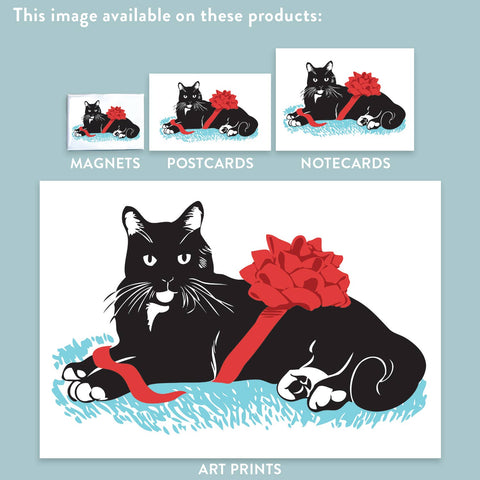 RHO-9014 Black Cat with Bow
