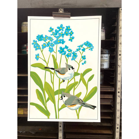 RBI-122 Forget-Me-Nots & Titmice