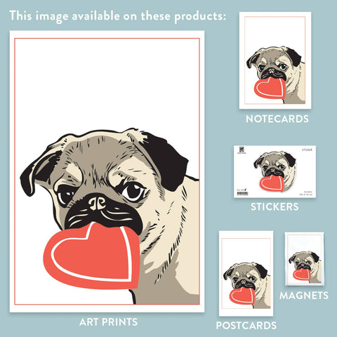 RLO-46 Pug with Heart