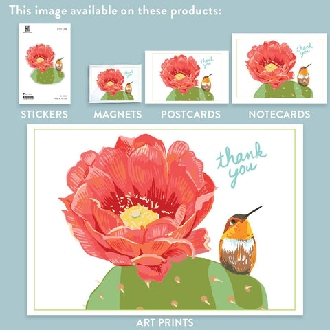 RTY-54 Hummingbird & Cactus - Thank You