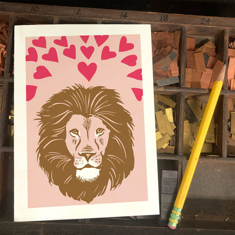 RLO-157 Lion with Hearts