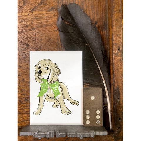 RAN-51 Cocker Spaniel Puppy with Bow