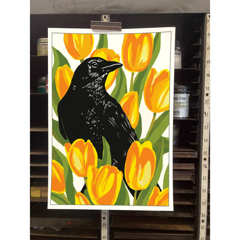 RBI-109 Crow & Tulips