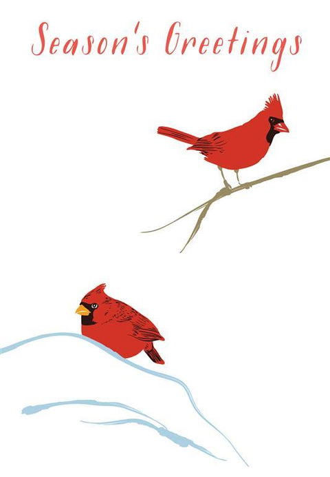 RHO-43 Cardinals in Snow - Season's Greetings