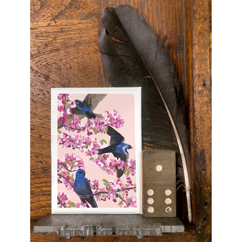 RBI-9164 Purple Martins and Cherry Blossoms
