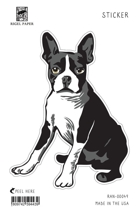 RAN-49 Sticker: Boston Terrier 1