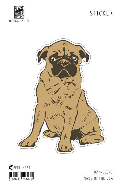RAN-70 Sticker: Pug Puppy