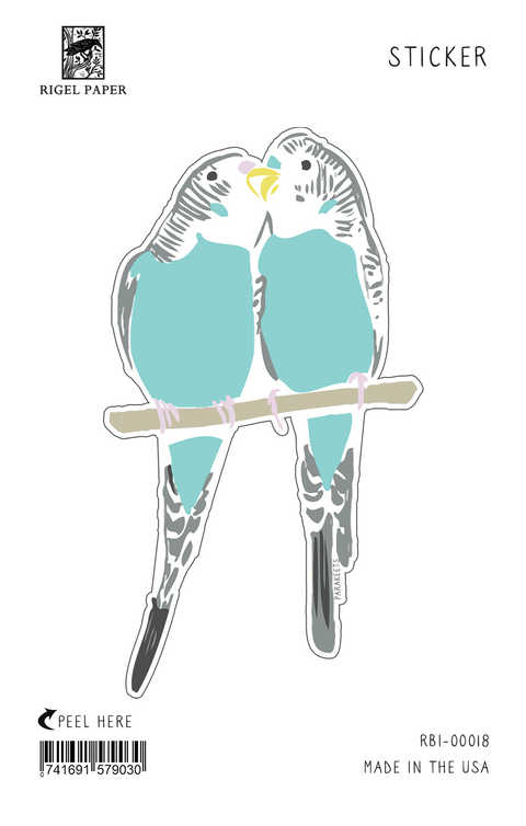 RBI-18 Sticker: Two Budgies