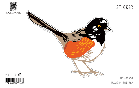 RBI-58 Sticker:Spotted Towhee