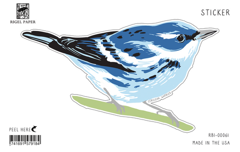 RBI-61 Sticker: Cerulean Warbler