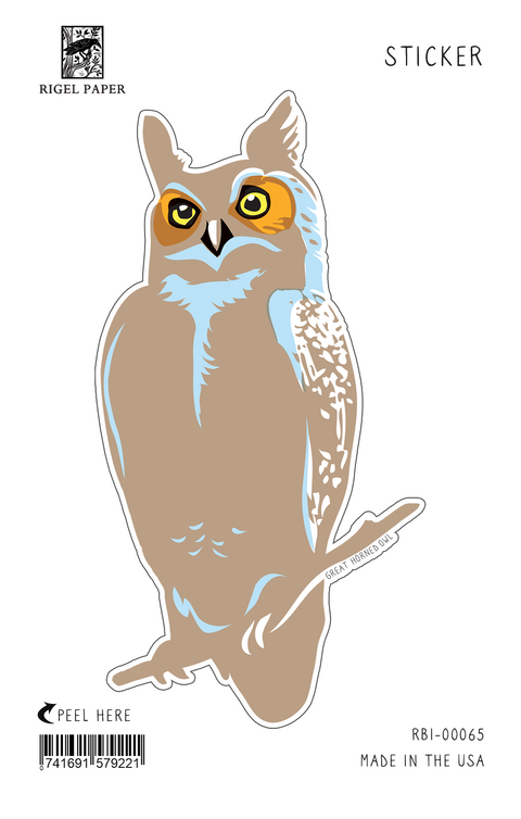 RBI-65 Sticker: Great Horned Owl