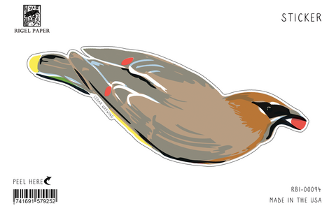 RBI-94 Sticker: Cedar Waxwing