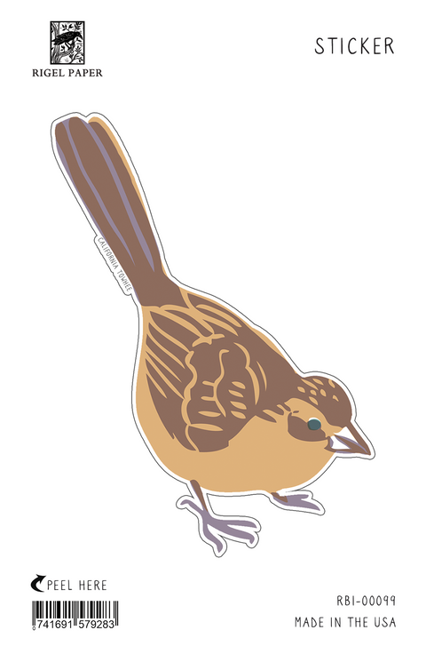 RBI-99 Sticker: California Towhee