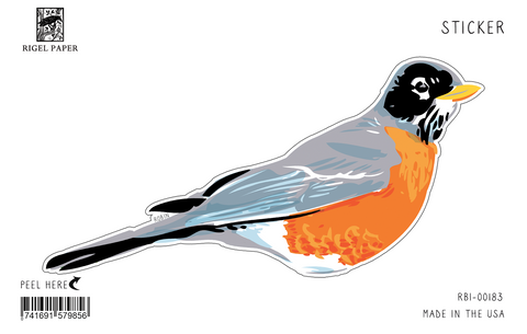 RBI-183 Sticker: American Robin