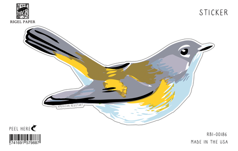 RBI-186 Sticker: American Redstart (Female)