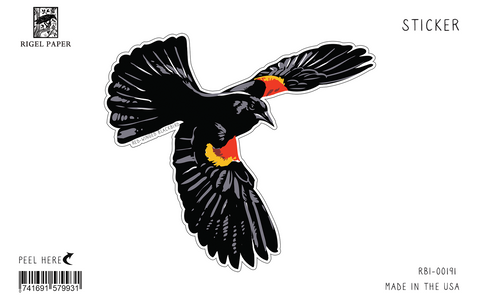 RBI-191 Sticker: Red-winged Blackbird