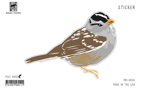 RBI-211 Sticker: White-Crowned Sparrow