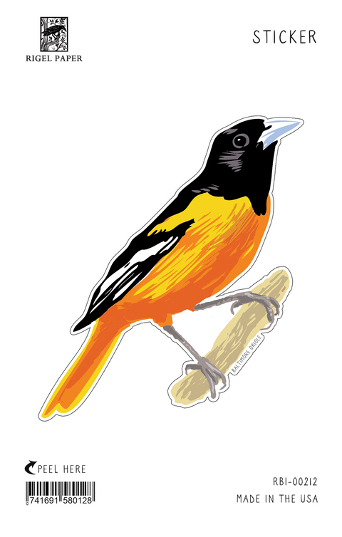RBI-212 Sticker: Baltimore Oriole