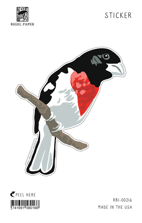 RBI-216 Sticker: Rose-Breasted Grosbeak