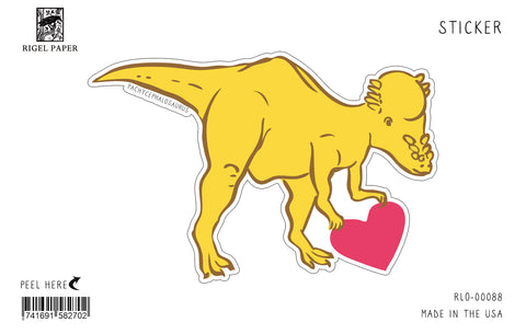 RLO-88 Sticker: Pachycephalosaurus with Heart