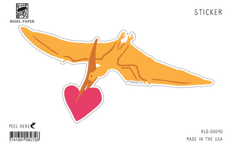 RLO-90 Sticker: Pterodactyl with Heart
