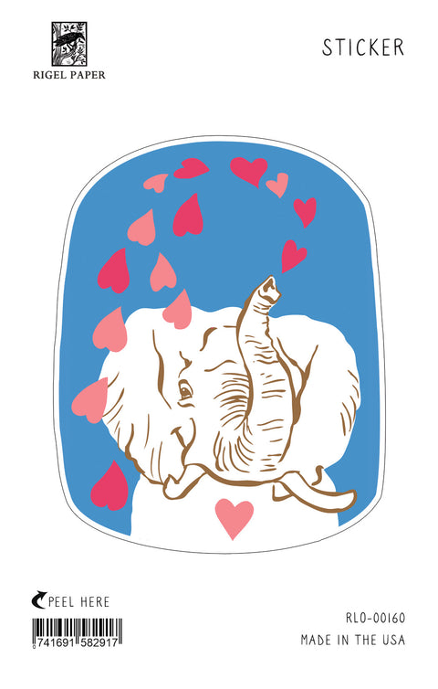 RLO-160 Sticker: Elephant with Hearts