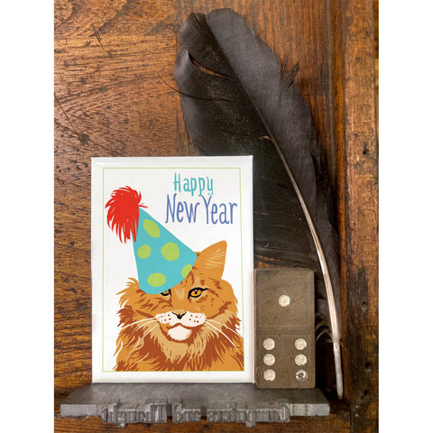 RHO-9143 New Year‰۪s Cat - Happy New Years