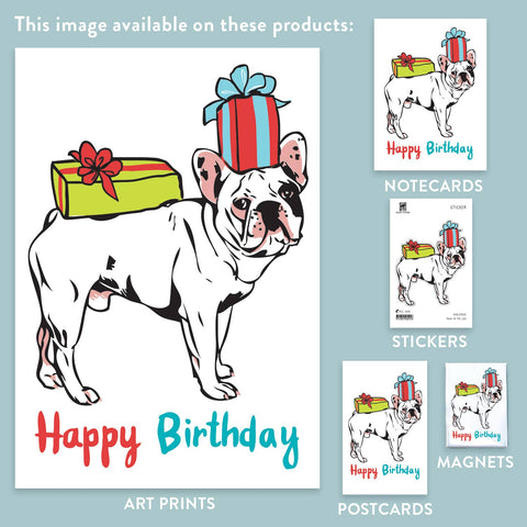 RHB-9020 Bulldog with Presents - Happy Birthday