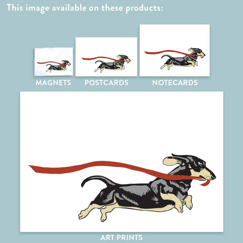 RLO-08 Dachshund and Ribbon