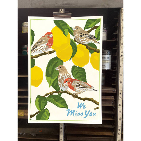 RMY-224 House Finches & Lemons - We Miss You