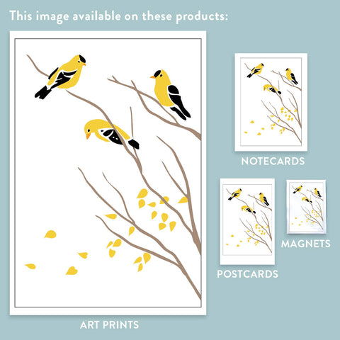 RBI-19 Goldfinches & Branches