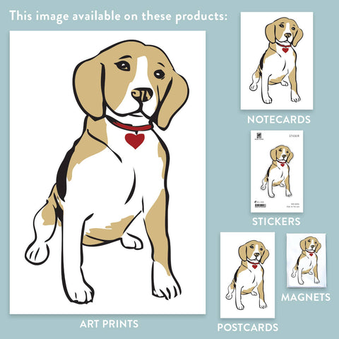 RLO-50 Beagle with Heart Collar