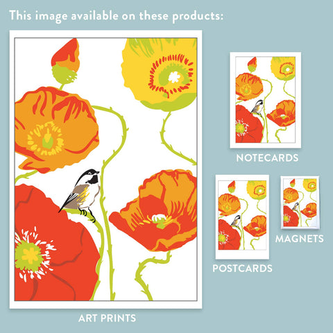 RBI-01 Chickadee & Poppies