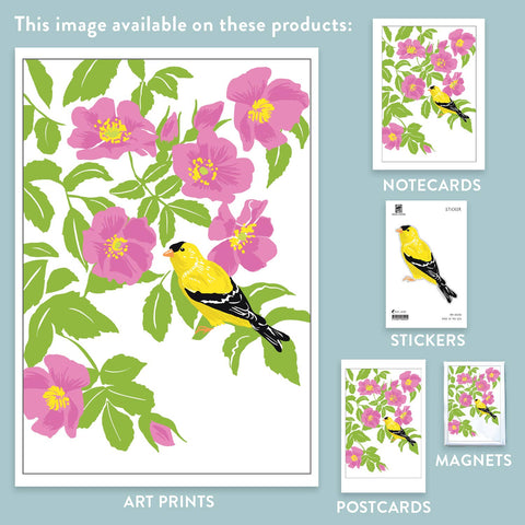 RBI-200  Goldfinch Wild Roses