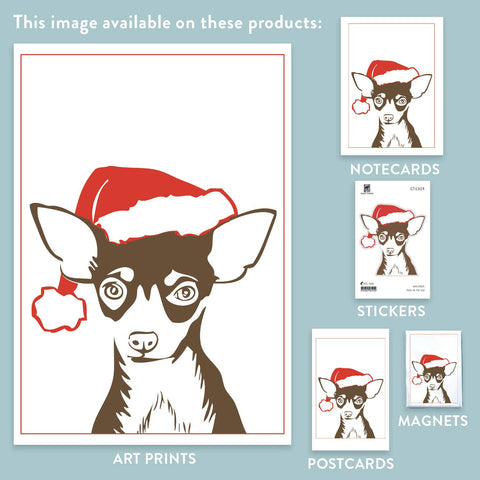 RHO-9009 Chihuahua in Santa Hat