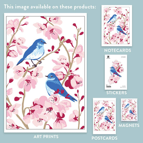 RBI-45 Bluebirds & Cherry Tree