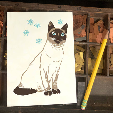 RHO-9023 Siamese with Snowflakes