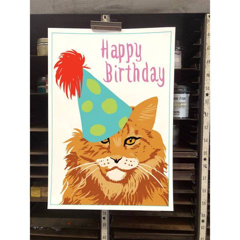 RHB-154 Ginger Maine Coon - Happy Birthday