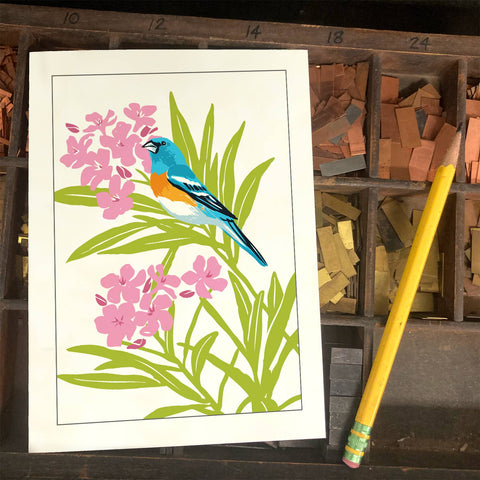 RBI-123 Oleander & Lazuli Bunting